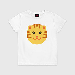 Футболка хлопковая детская Sunny Tiger, цвет: белый