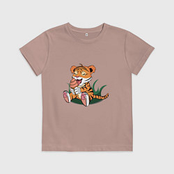 Детская футболка Тигр ест