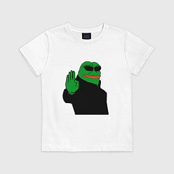 Футболка хлопковая детская Pepe stop, цвет: белый