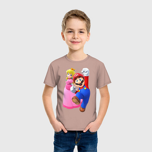 Детская футболка Mario Princess / Пыльно-розовый – фото 3