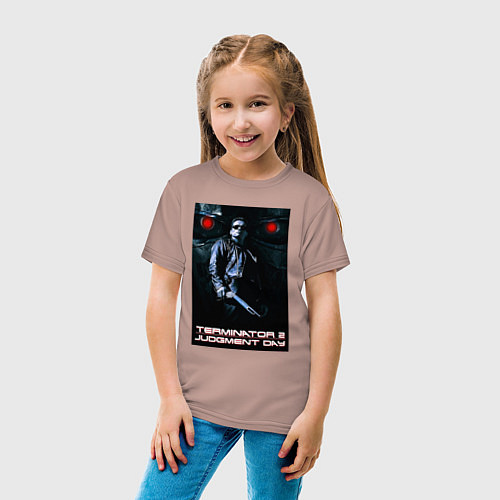 Детская футболка Terminator JD / Пыльно-розовый – фото 4
