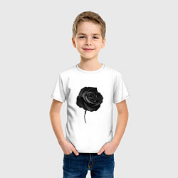 Футболка хлопковая детская Чёрная роза Black rose, цвет: белый — фото 2
