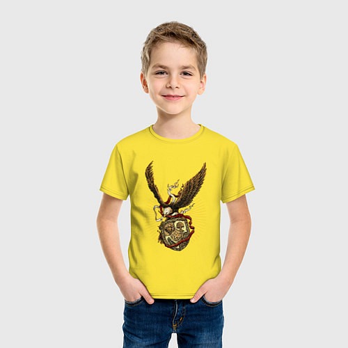 Детская футболка Гигантский орёл / Желтый – фото 3