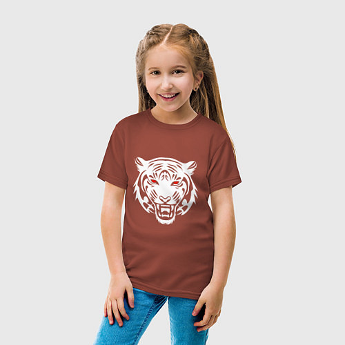 Детская футболка Eye Tiger / Кирпичный – фото 4