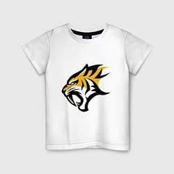 Футболка хлопковая детская Scream Tiger, цвет: белый