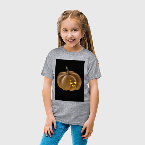 Детская футболка Хеллоуин тыква на хэллоуин Helloween / Меланж – фото 4