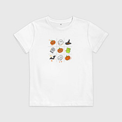 Детская футболка Крестики-нолики в Halloween