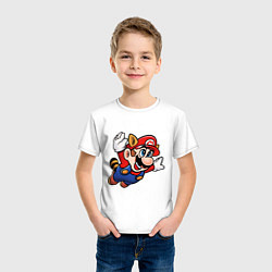 Футболка хлопковая детская Mario bros 3, цвет: белый — фото 2