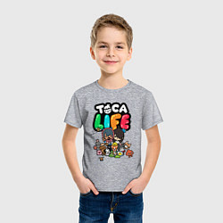 Футболка хлопковая детская Toca Life, цвет: меланж — фото 2