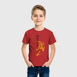 Футболка хлопковая детская Китайский тигр 2022, цвет: красный — фото 2