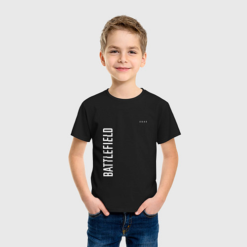 Детская футболка BATTLEFIELD 2042 БЕЛЫЙ ЛОГОТИП / Черный – фото 3