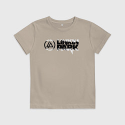 Детская футболка Линкин Парк Лого ЧБ Рок Linkin Park