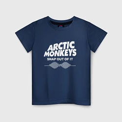 Футболка хлопковая детская Arctic Monkeys, группа, цвет: тёмно-синий