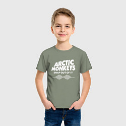 Футболка хлопковая детская Arctic Monkeys, группа, цвет: авокадо — фото 2