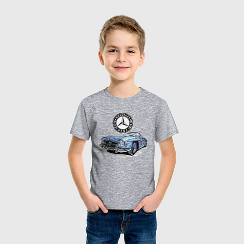Детская футболка Mercedes-Benz Retro Rarity, Germany / Меланж – фото 3
