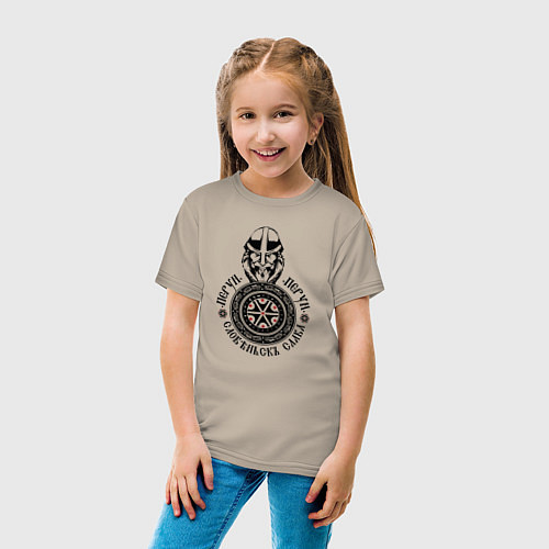 Детская футболка Перун Славянский языческий бог / Миндальный – фото 4