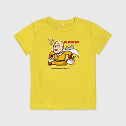 Детская футболка Счастливый Сайтама с пакетами продуктов One Punch-