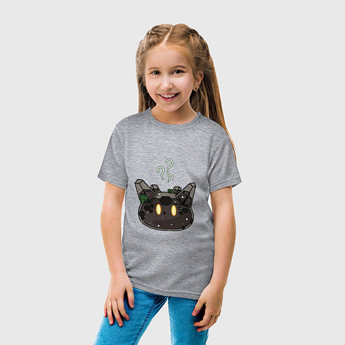 Детская футболка Геншин Гео СлаймGenshin slime / Меланж – фото 4