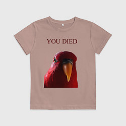 Детская футболка Красный попугай