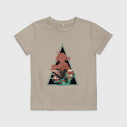 Футболка хлопковая детская Genshin Impact KazuhaКадзуха, цвет: миндальный