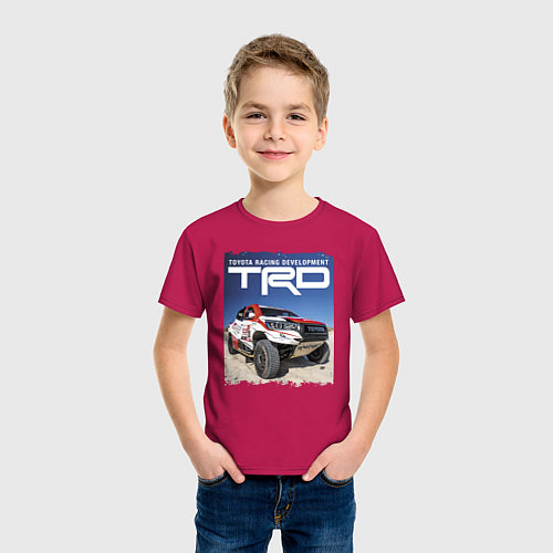 Детская футболка Toyota Racing Development, desert / Маджента – фото 3