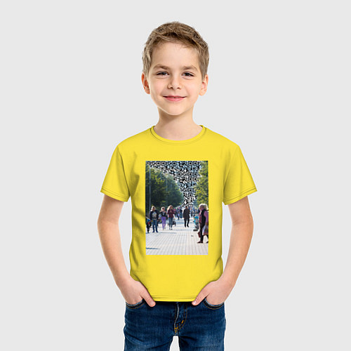 Детская футболка QR-Будущее / Желтый – фото 3