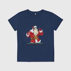 Детская футболка Санта музыкант