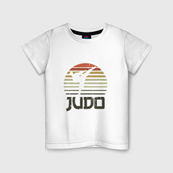 Футболка хлопковая детская Judo Warrior, цвет: белый