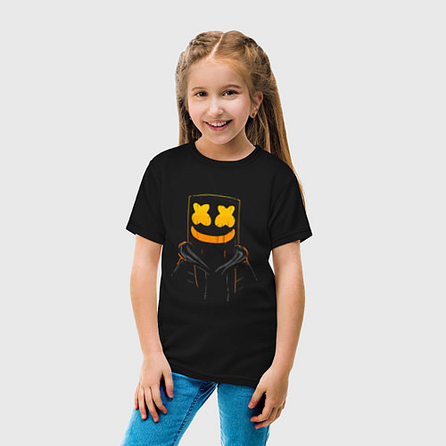 Детская футболка Fortnite: Маршмелло / Черный – фото 4