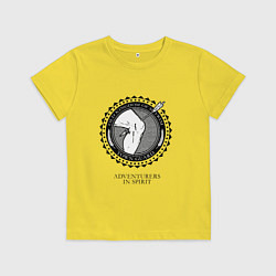 Футболка хлопковая детская Клуб любителей приключений, цвет: желтый