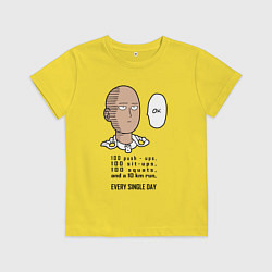 Детская футболка Список тренировки Сайтама One Punch-Man