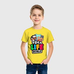 Футболка хлопковая детская TOCA LIFE WORLD ТОКА ЛАЙФ ВОРЛД ПЕРСОНАЖИ, цвет: желтый — фото 2