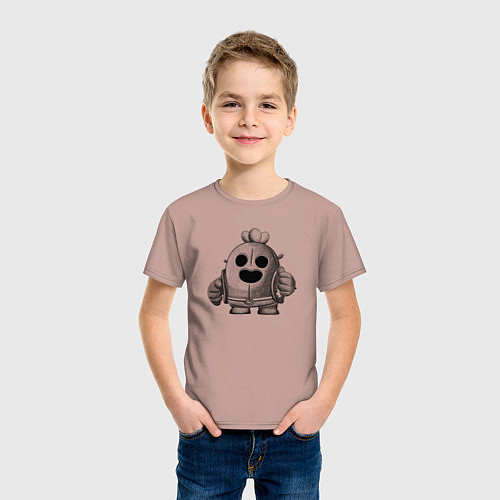 Детская футболка Спайк Бравл старс / Пыльно-розовый – фото 3