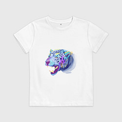 Детская футболка Неоновый леопард