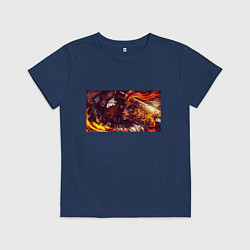 Детская футболка Взгляд Ренгоку Клинок рассекающий демонов