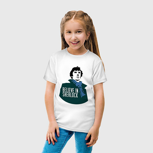Детская футболка Шерлок 2024 / Белый – фото 4