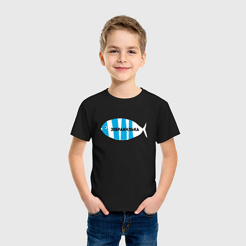 Детская футболка Зебракилька / Черный – фото 3