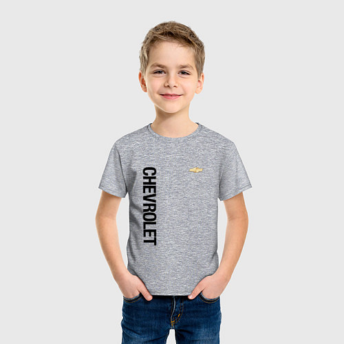 Детская футболка Шевроле Логотип / Меланж – фото 3