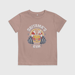 Футболка хлопковая детская Ванпанчмен 01, цвет: пыльно-розовый