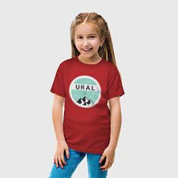 Футболка хлопковая детская УРАЛ 01, цвет: красный — фото 2