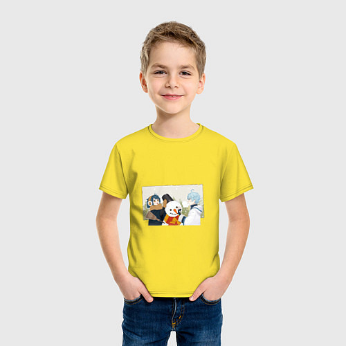 Детская футболка Зимняя радость / Желтый – фото 3
