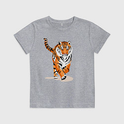 Футболка хлопковая детская Властный хозяин джунглей, цвет: меланж