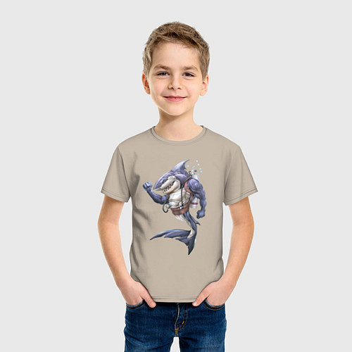Детская футболка Самый крутой ныряльщик / Миндальный – фото 3