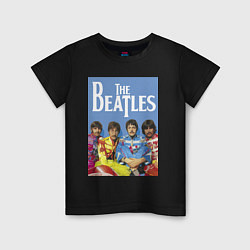 Футболка хлопковая детская The Beatles - world legend!, цвет: черный