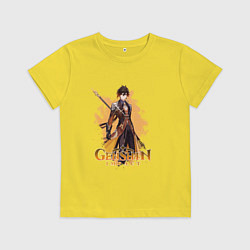 Детская футболка Чжун Ли Zhongli Genshin Impact