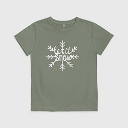Детская футболка Snowflake Let it snow