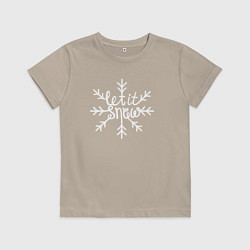 Детская футболка Snowflake Let it snow