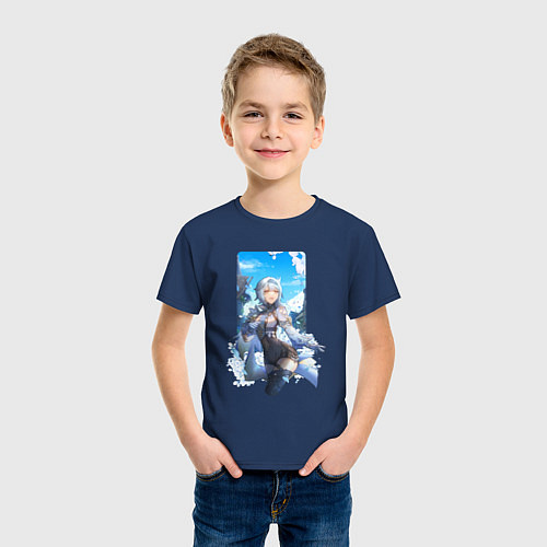 Детская футболка Эола встречает весну / Тёмно-синий – фото 3
