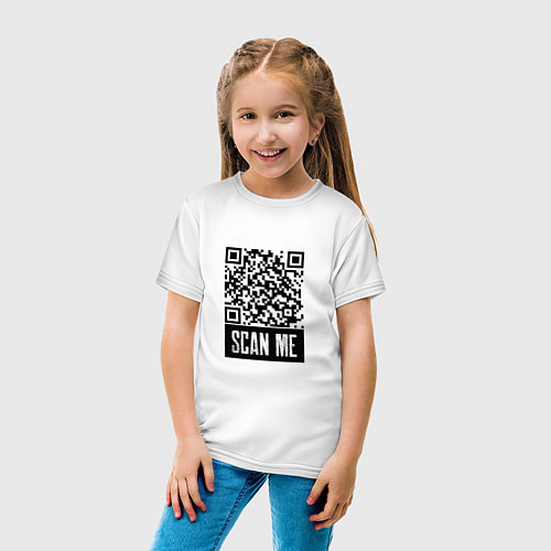 Детская футболка QR Scan / Белый – фото 4