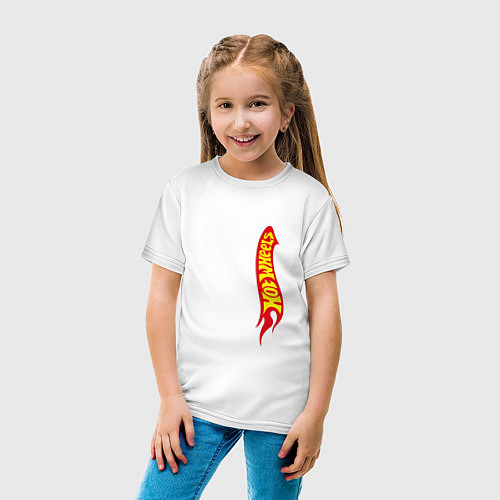 Детская футболка Эмблема Hot Wheels / Белый – фото 4